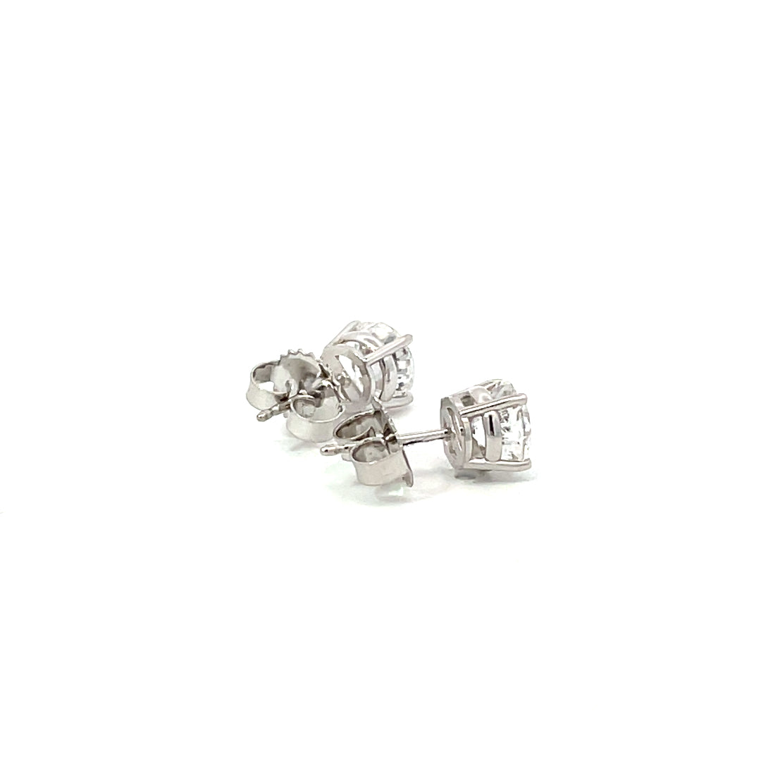 14ct White Gold Lab Grown Diamond Earrings