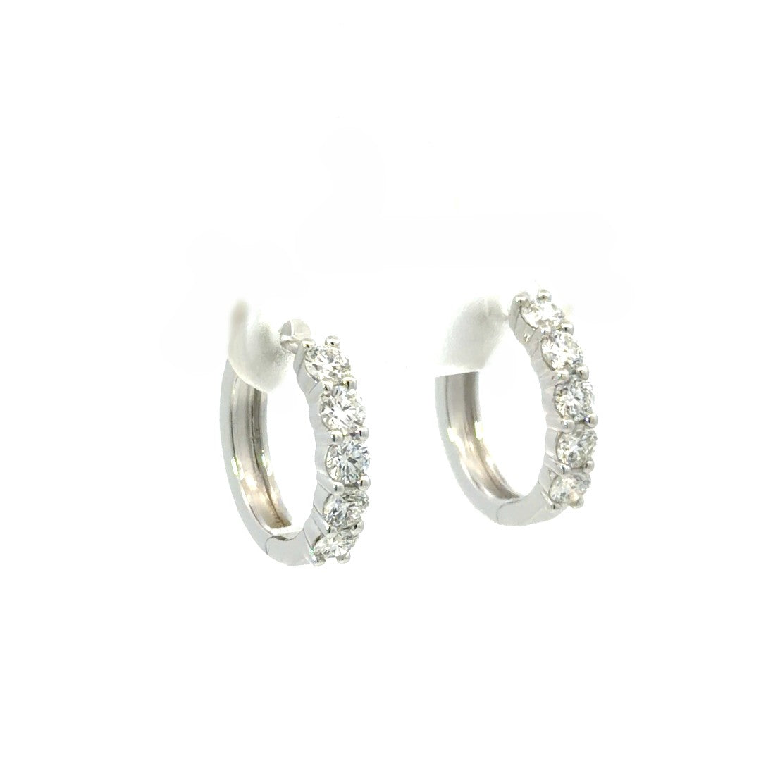 9ct White Gold Lab Grown Diamond Earrings