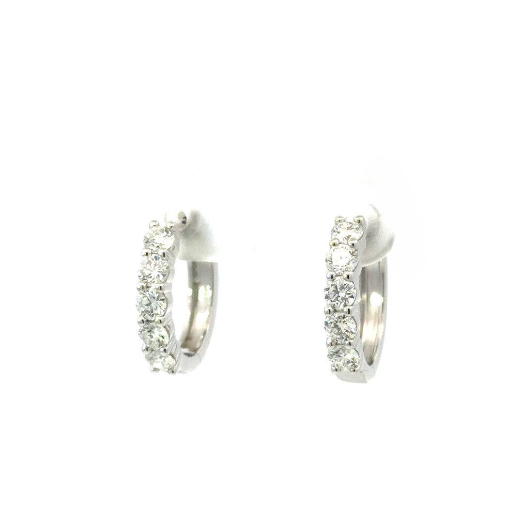 9ct White Gold Lab Grown Diamond Earrings