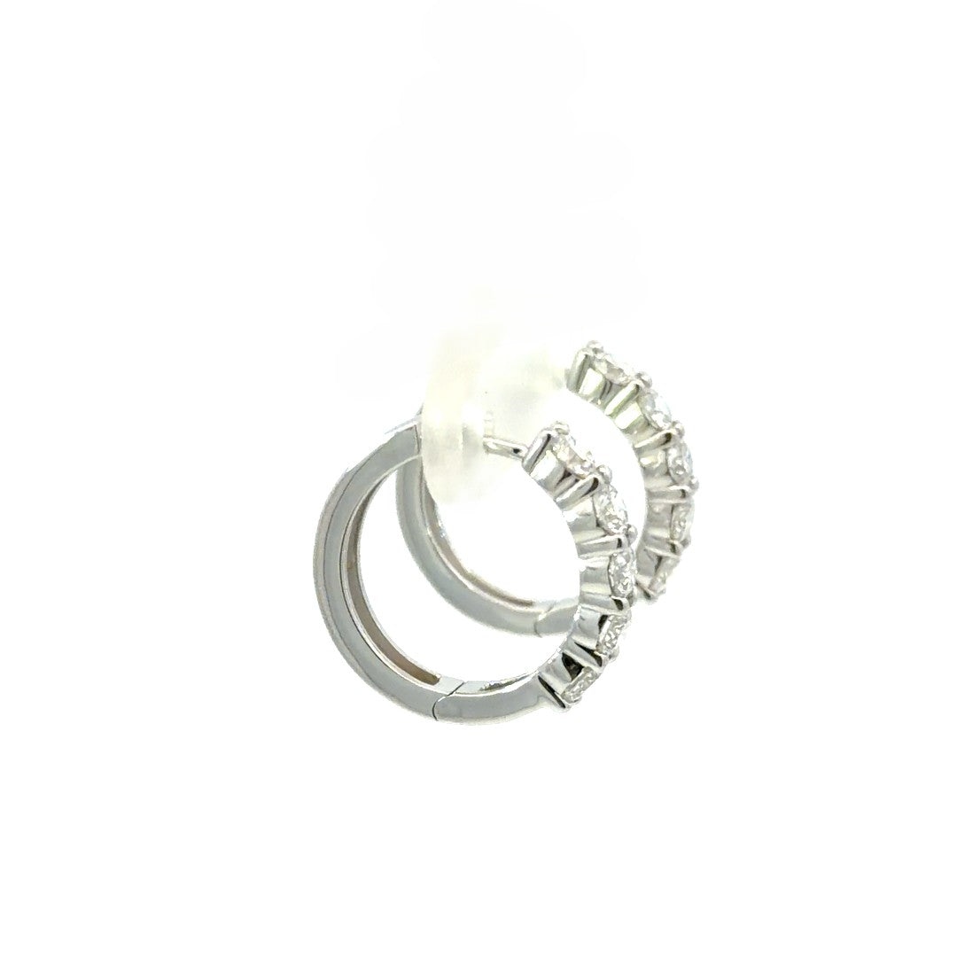 9ct White Gold Lab Grown Diamond Earrings