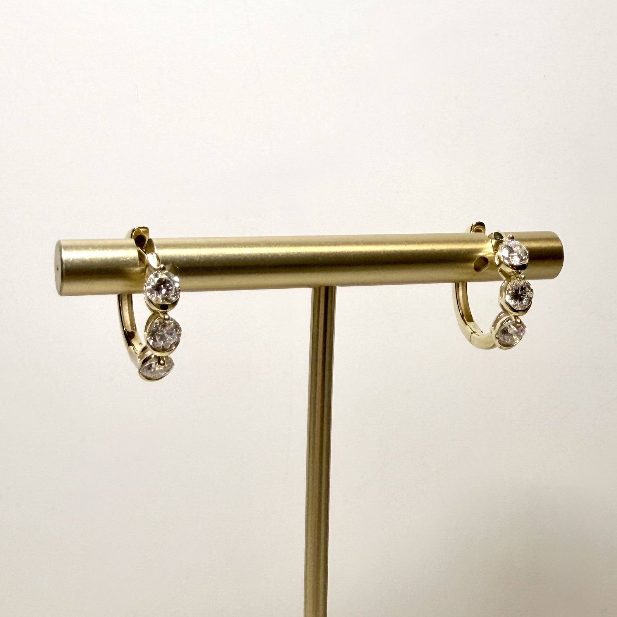 9ct Yellow Gold Lab Grown Diamond Earrings