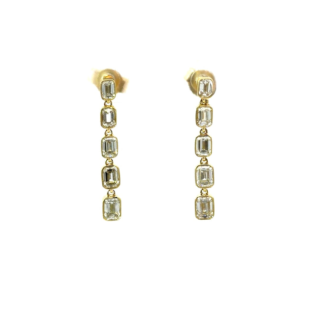 9ct Yellow Gold Lab Grown Diamond Earrings