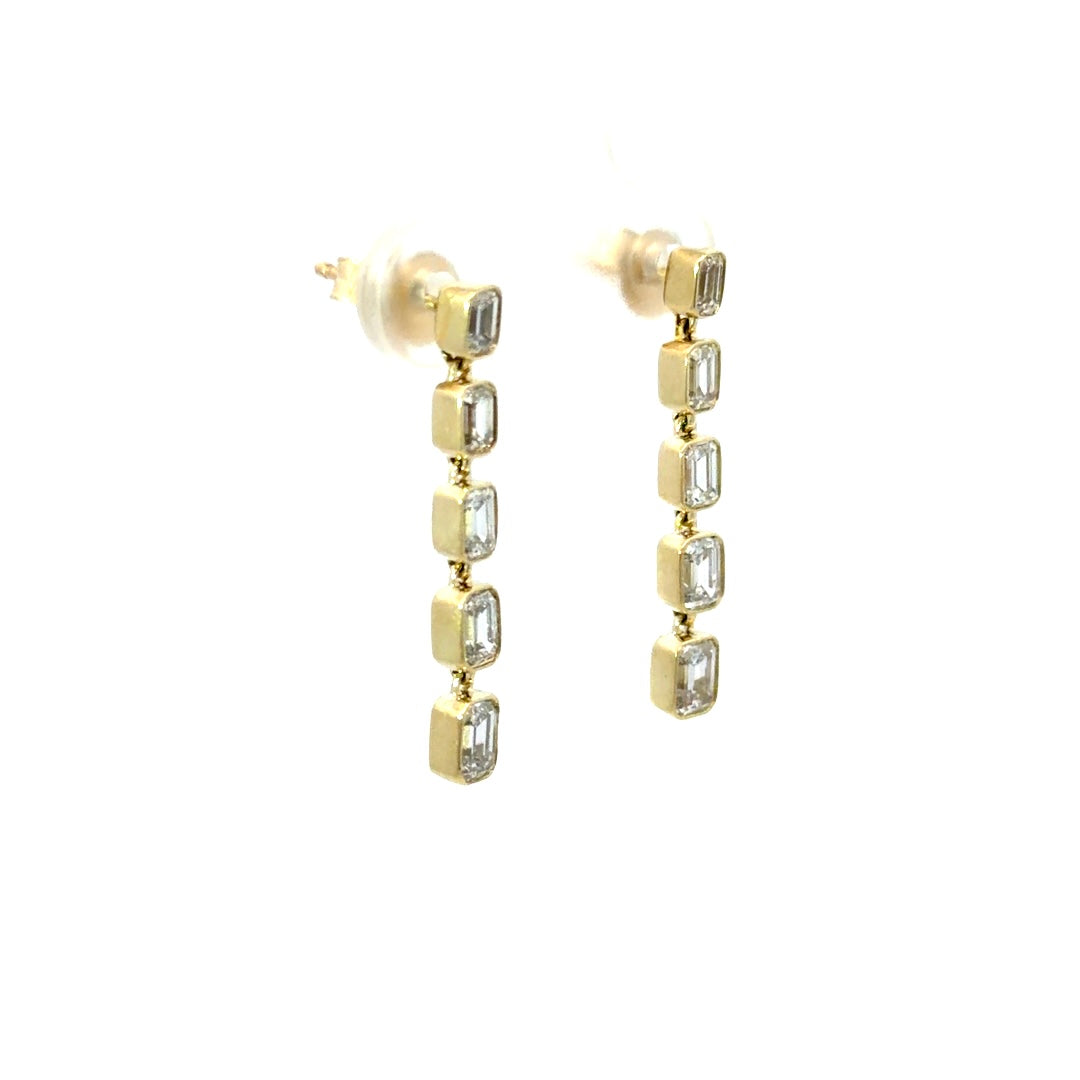 9ct Yellow Gold Lab Grown Diamond Earrings