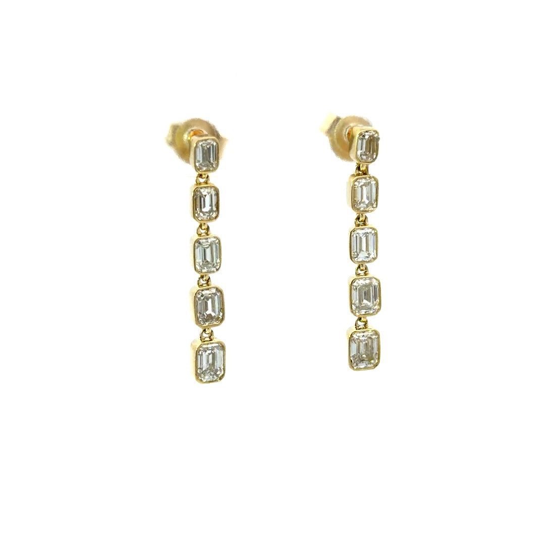 9ct Yellow Gold Lab Grown Diamond Earrings