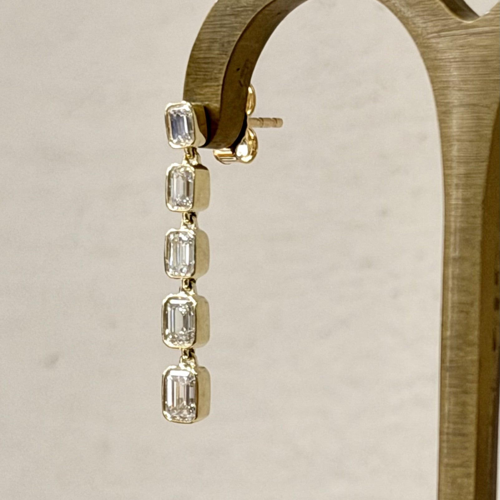 9ct Yellow Gold Lab Grown Diamond Earrings