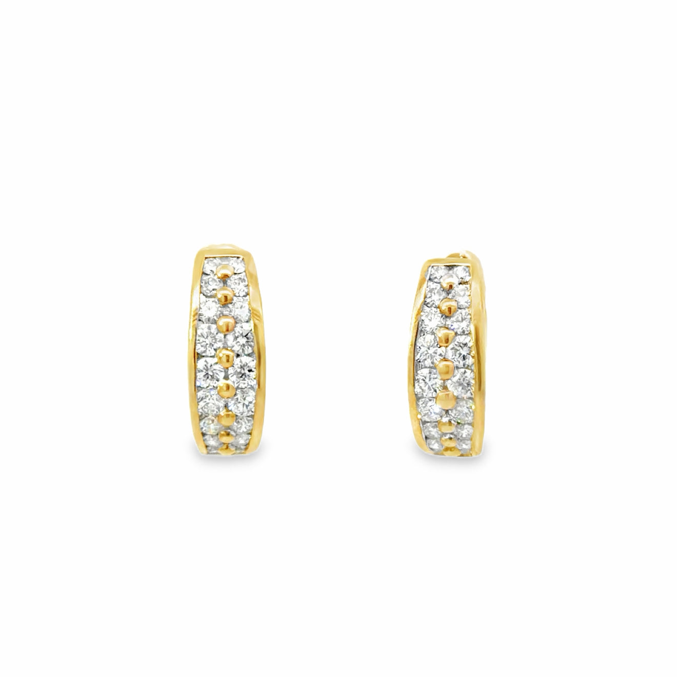 9ct Yellow Gold Diamond Earrings