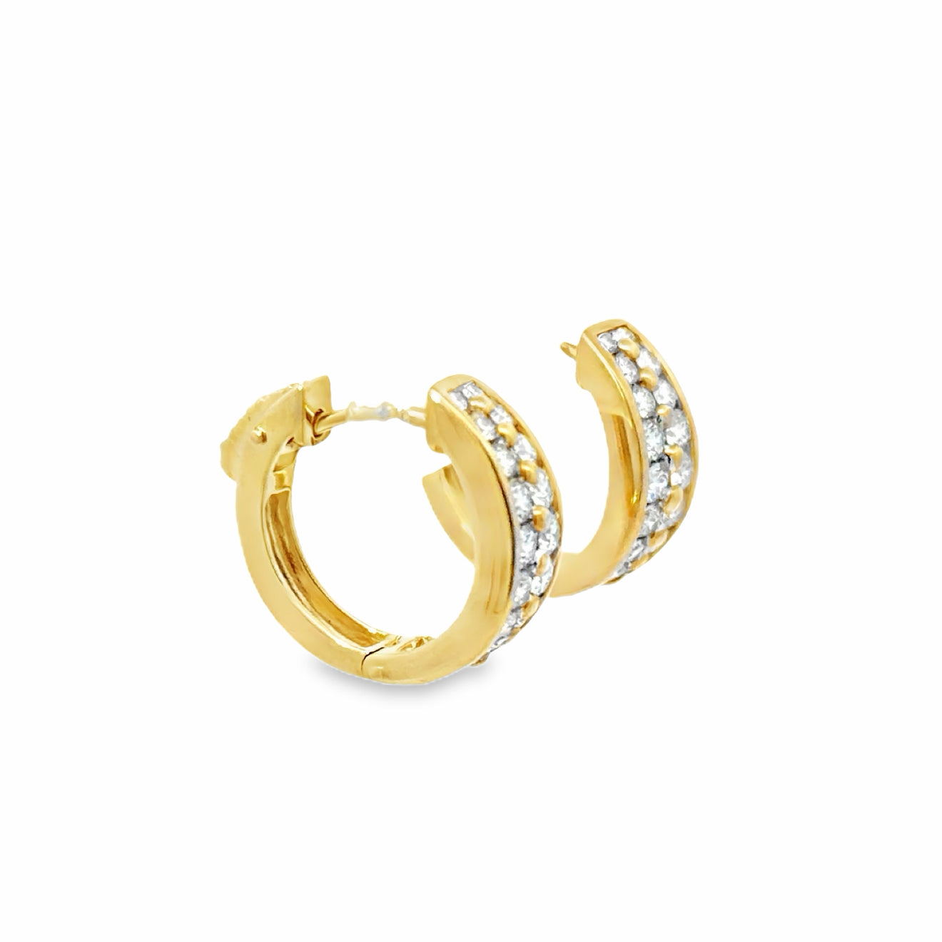 9ct Yellow Gold Diamond Earrings