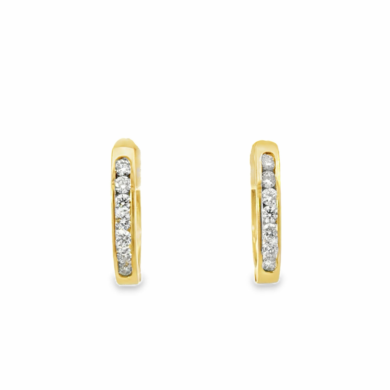 9ct Yellow Gold Diamond Earrings