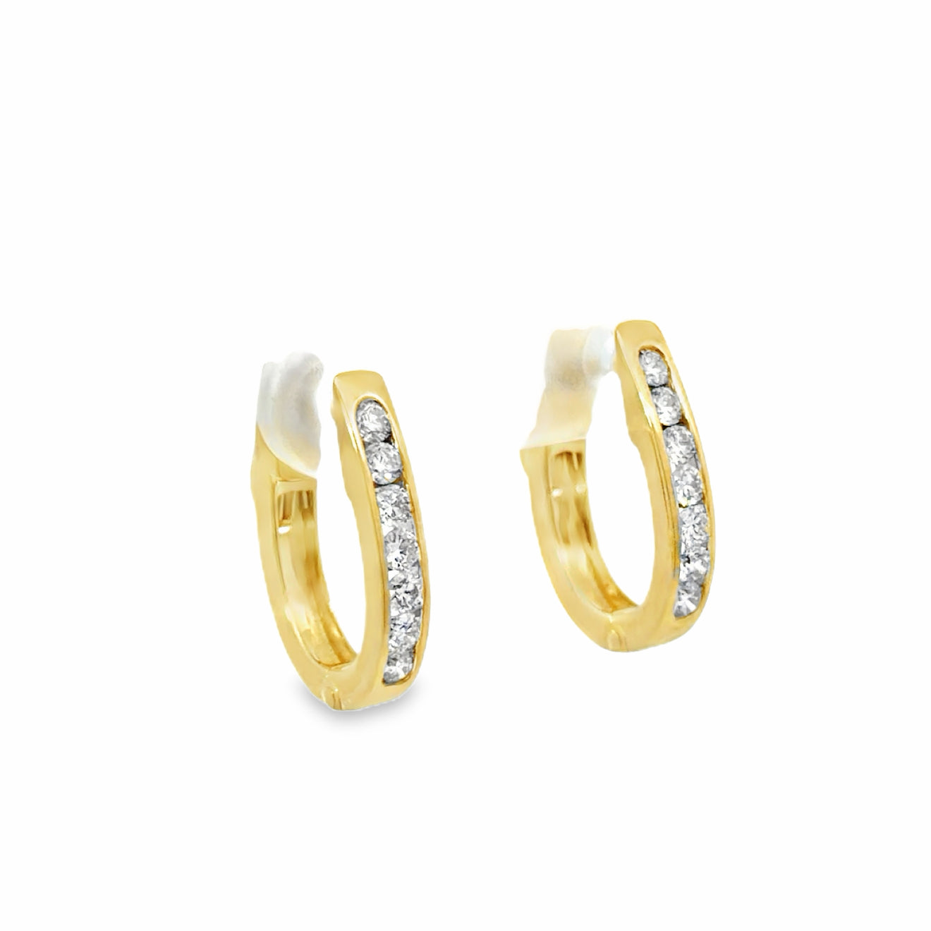 9ct Yellow Gold Diamond Earrings