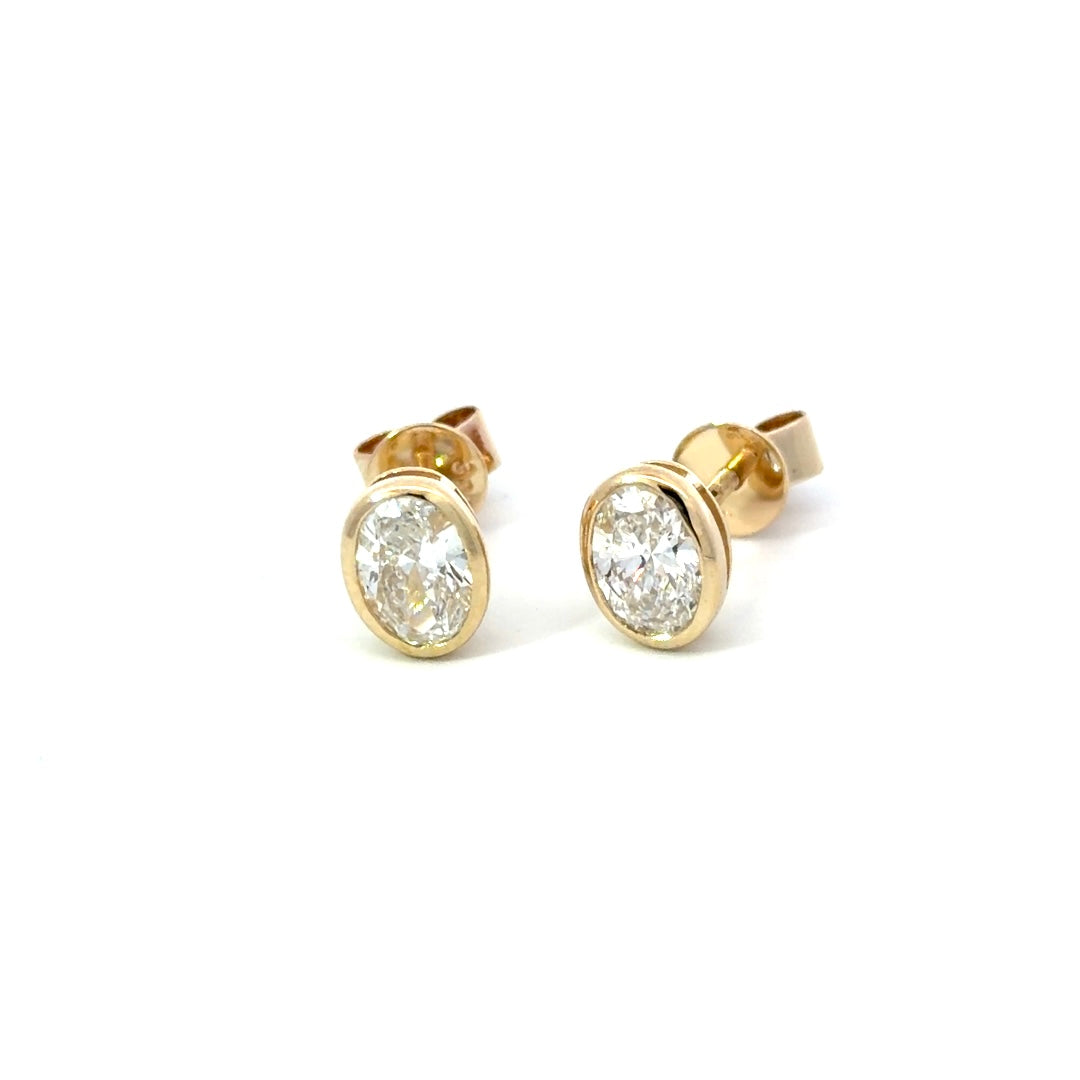 9ct Yellow Gold Lab Diamond Earrings