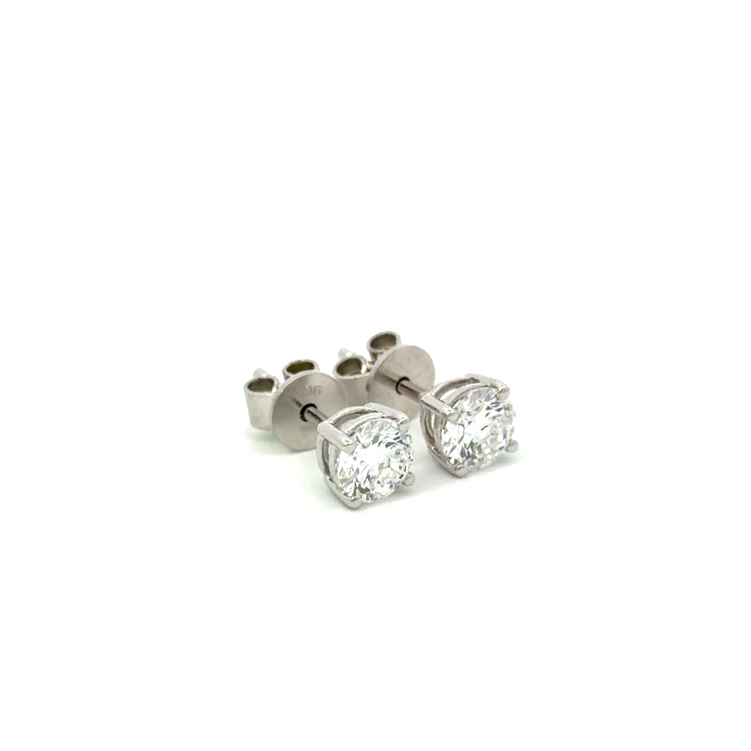 9ct White Gold Lab Diamond Earrings