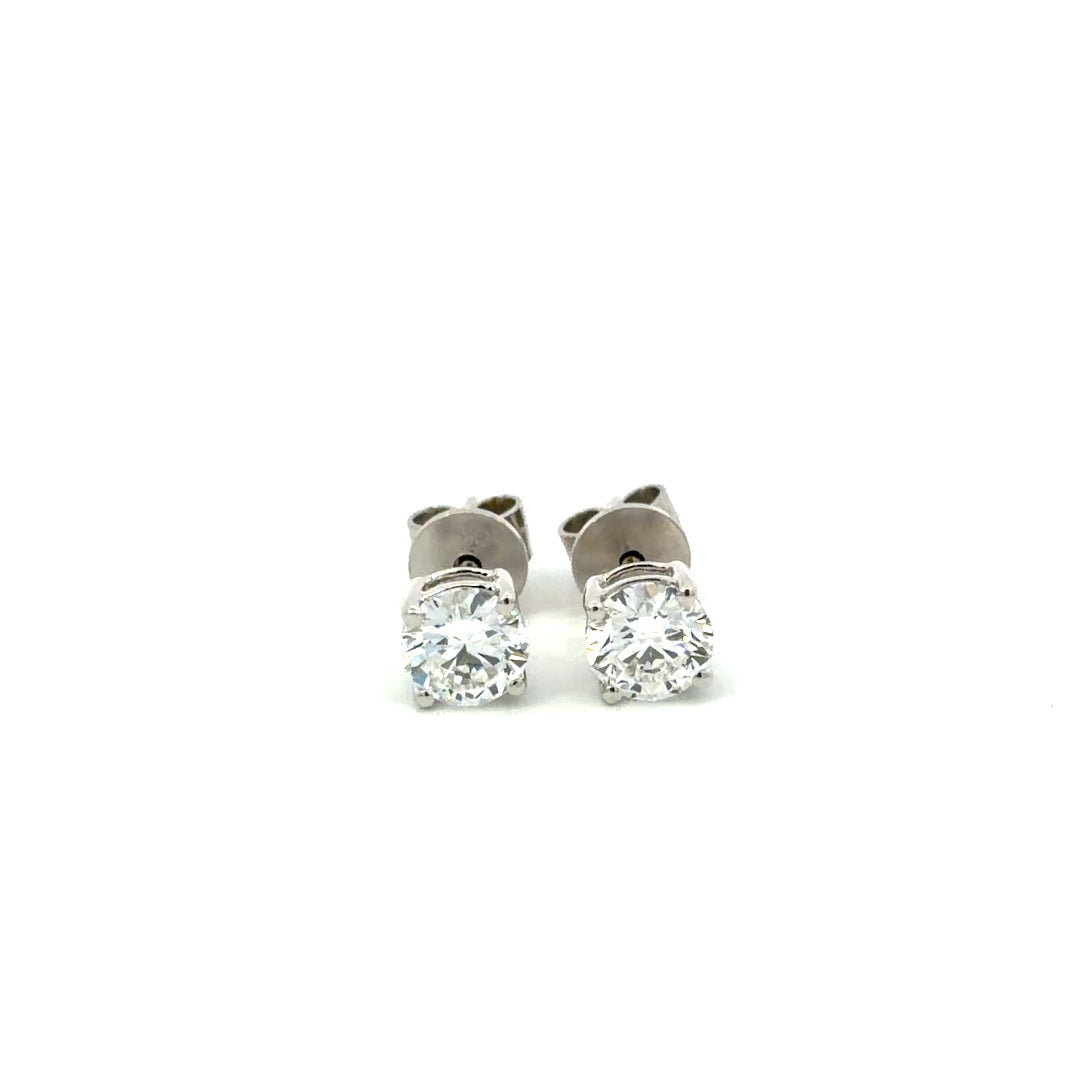 9ct White Gold Lab Diamond Earrings