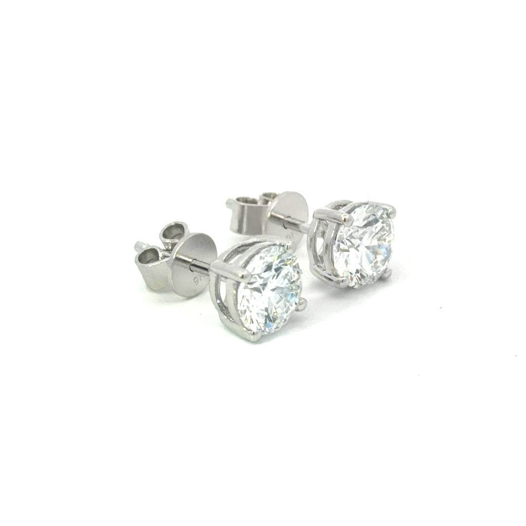 9ct White Gold Lab Diamond Earrings