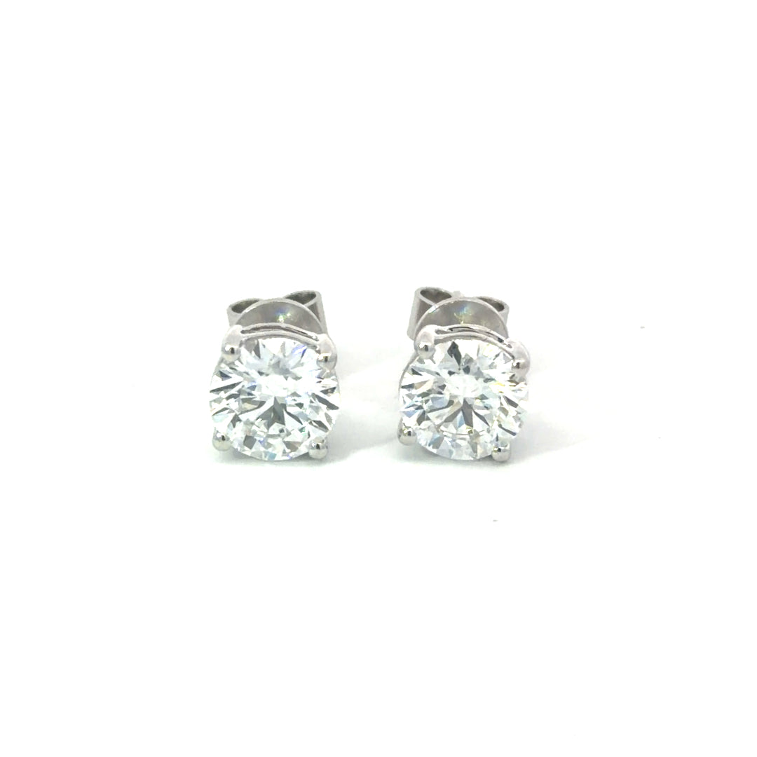 9ct White Gold Lab Diamond Earrings