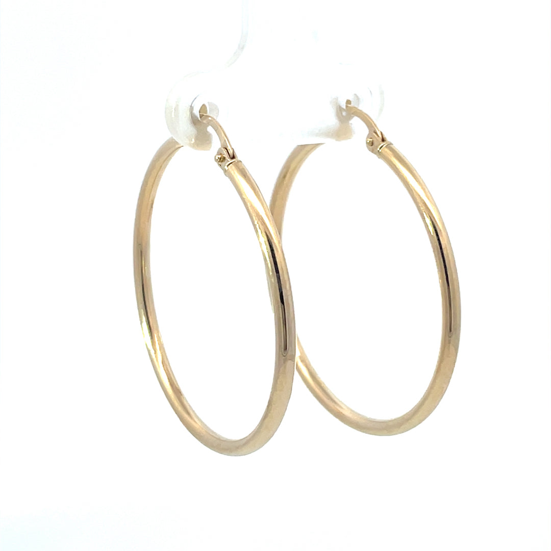 9ct Yellow Gold Hoop Earrings