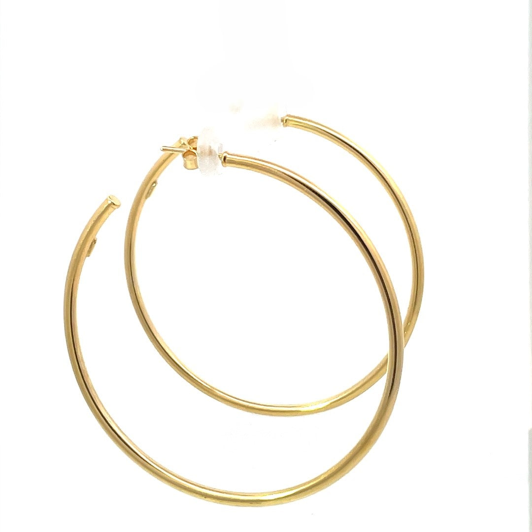 9ct Yellow Gold Open Hoops