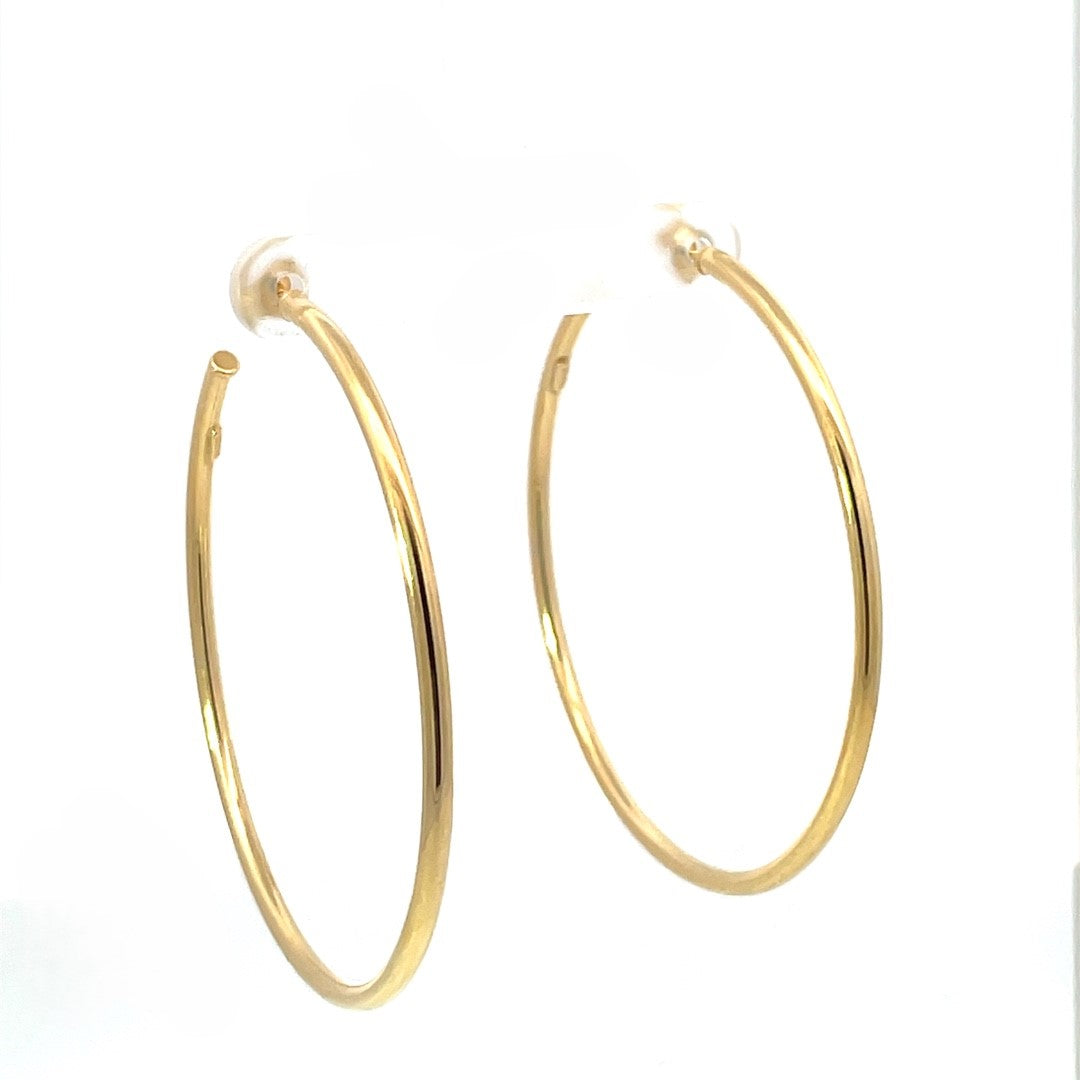 9ct Yellow Gold Open Hoops