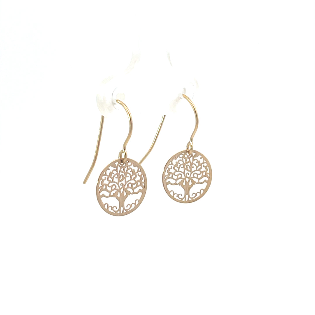 9ct Yellow Gold Tree of Life Earrings
