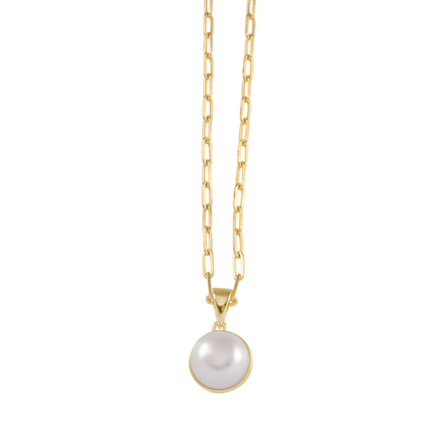 Vontreksow Gold Plated Pearl Necklace
