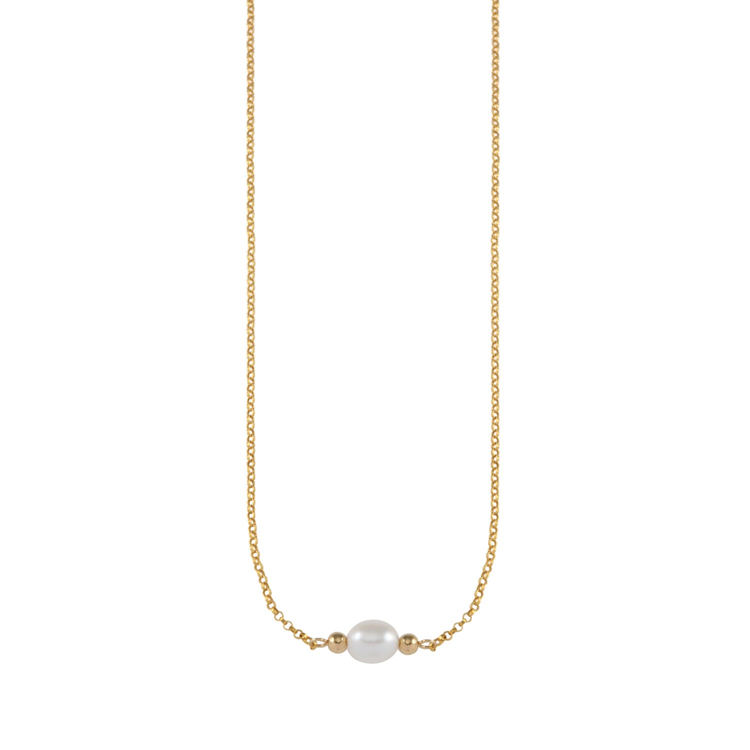 Vontreskow Gold Plated Pearl Necklace