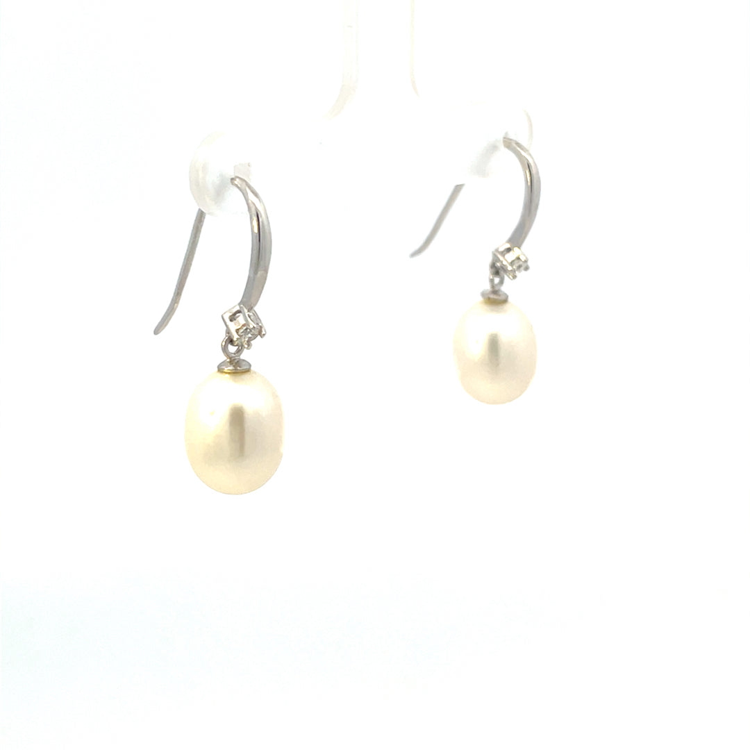 Sterling Silver Pearl Drop Earrings