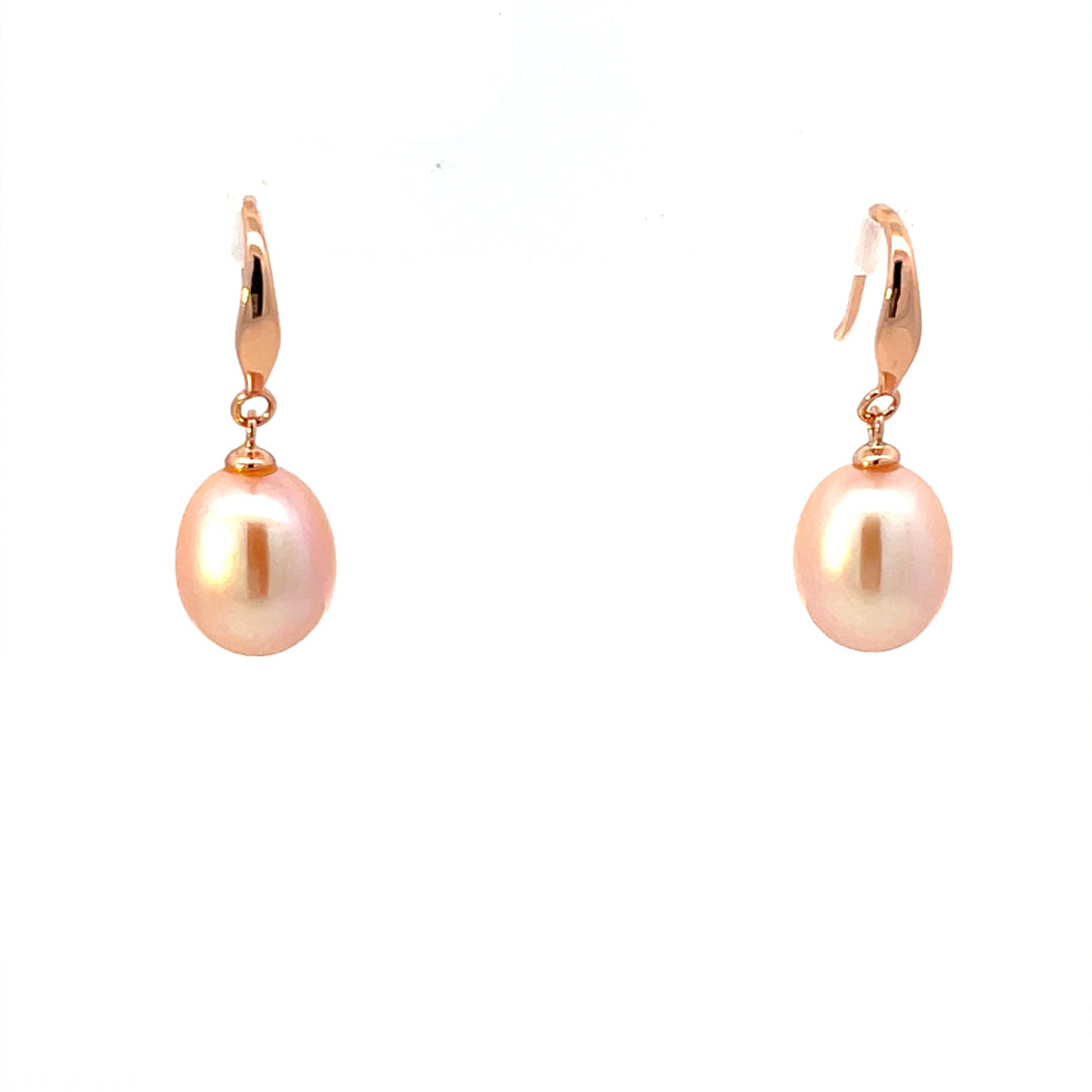 Rose Gold Plated Pearl Earrings