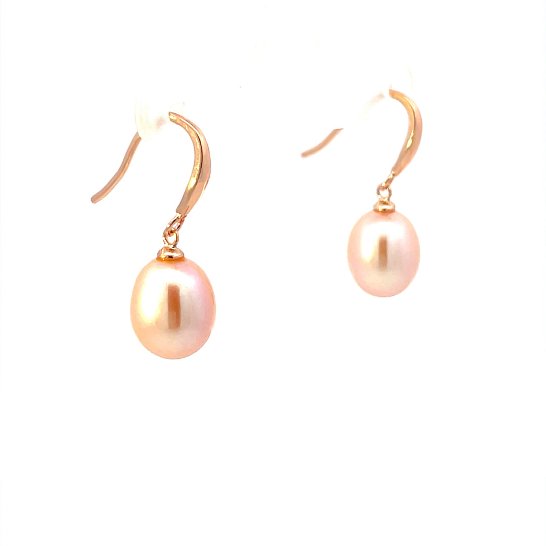 Rose Gold Plated Pearl Earrings