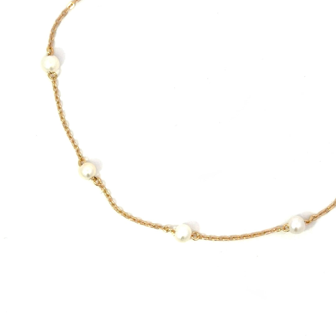 9ct Yellow Gold Pearl Bracelet