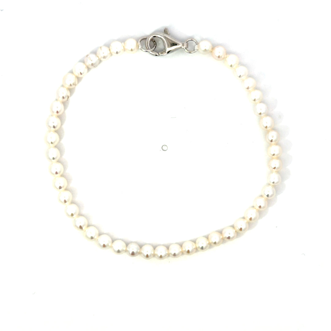 Sterling Silver Pearl Bracelet