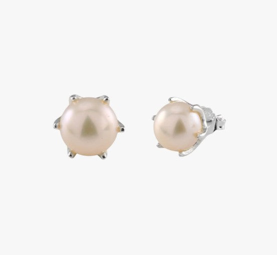Vontreskow Sterling Silver Pearl Studs