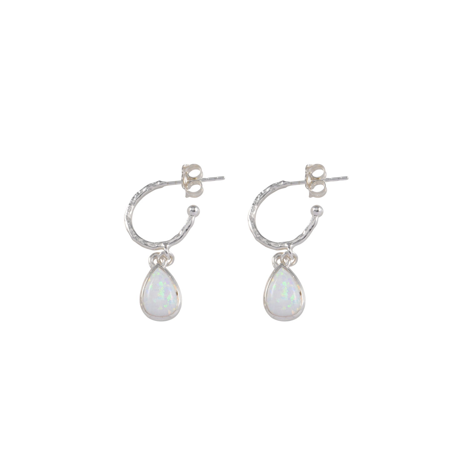 Vontreskow Sterling Silver Opal Earrings