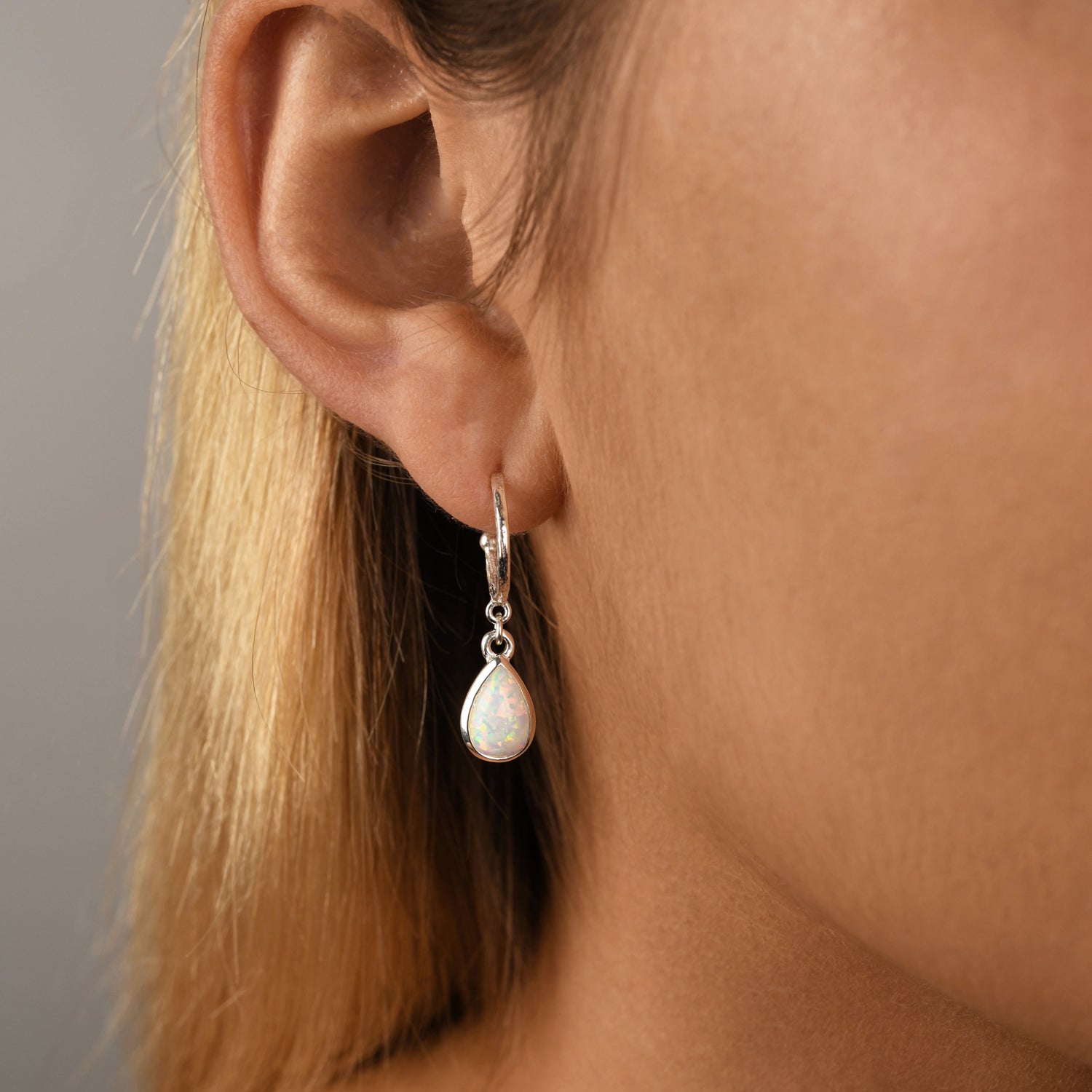 Vontreskow Sterling Silver Opal Earrings