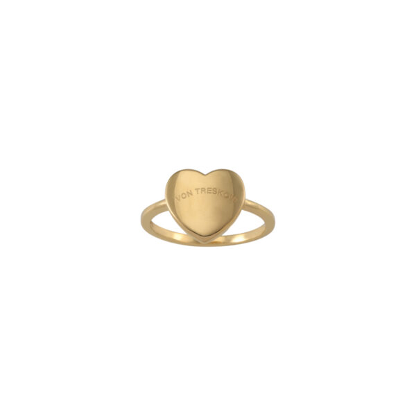 Vontreskow Yellow Gold Plated Heart Ring