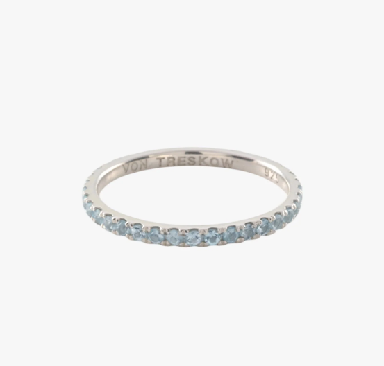 Vontreskow Sterling Silver Blue Topaz Ring