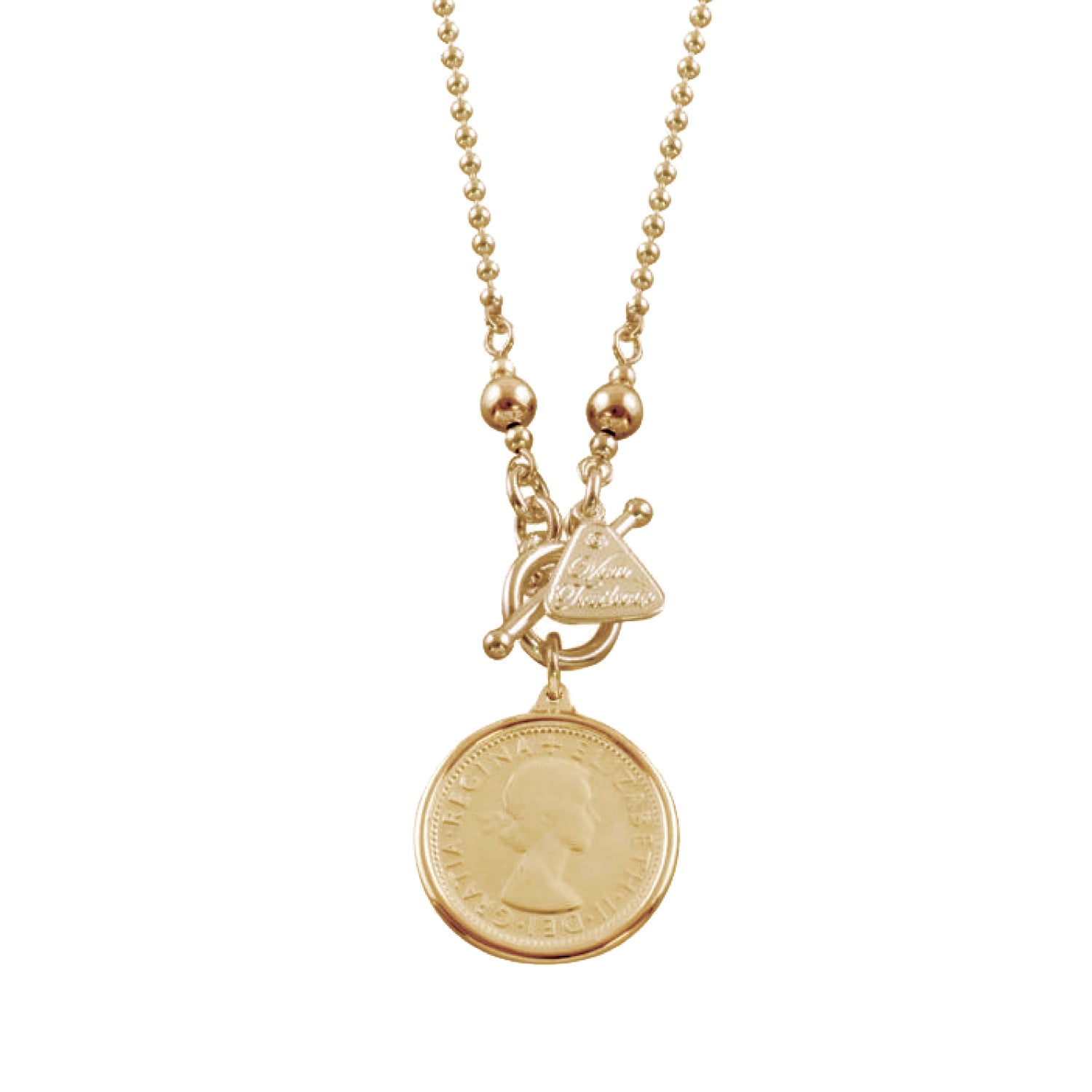 Vontreskow Yellow Gold Shilling Necklace