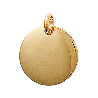 18ct Yellow Gold Plated Disc Pendant