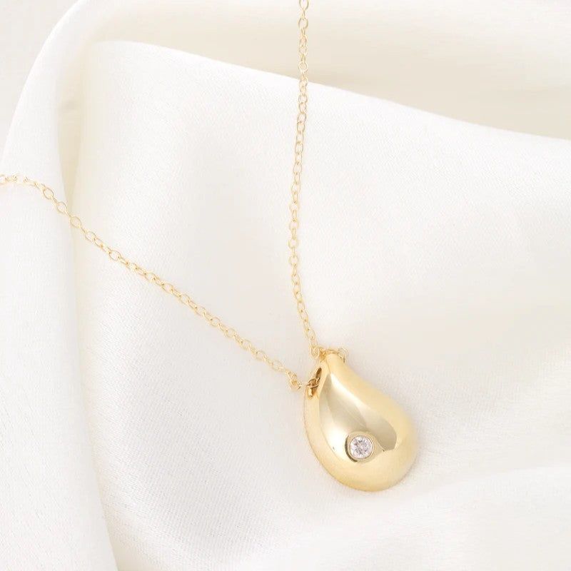 Yellow Gold Plated Diamond Necklace