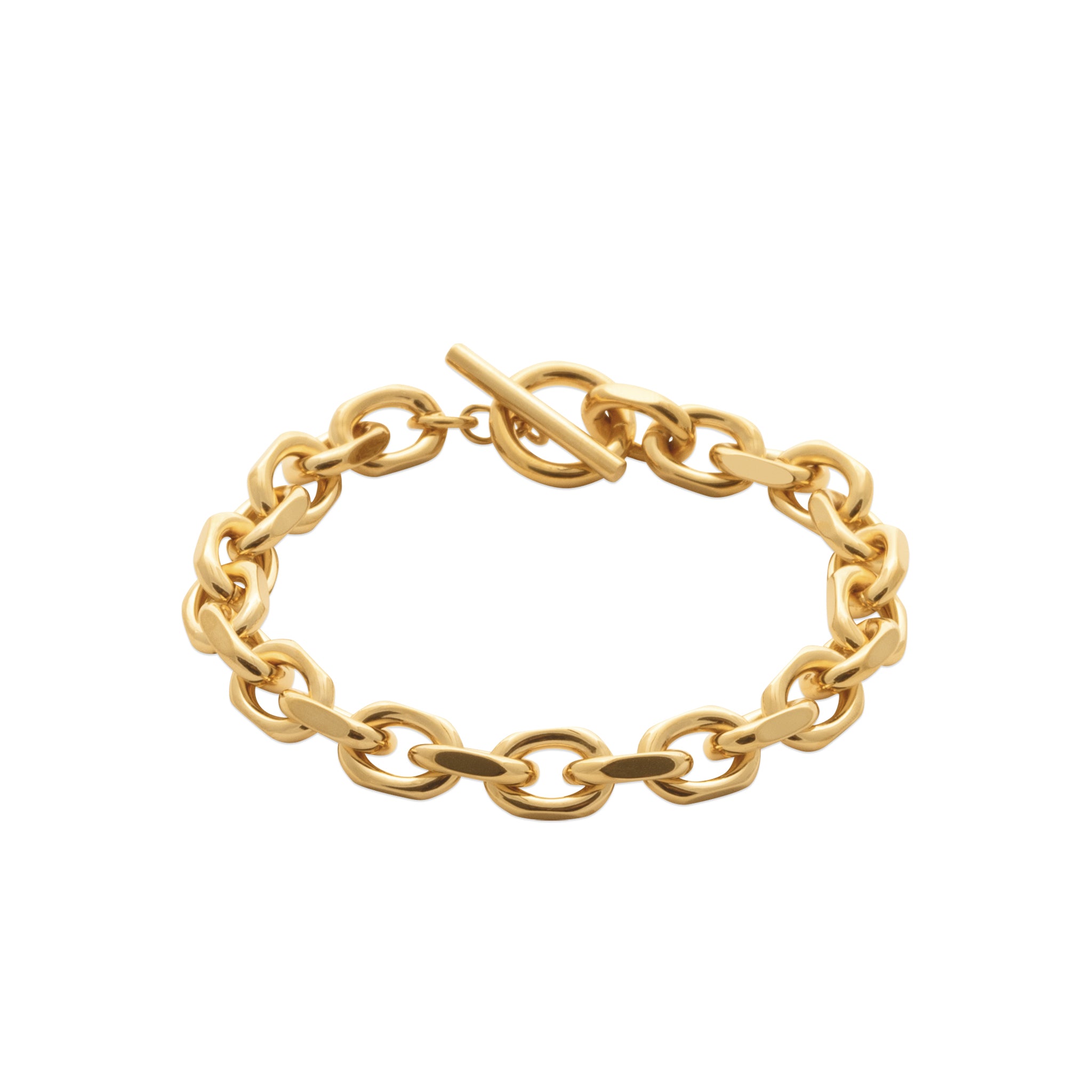 18ct Yellow Gold Plated Belcher Bracelet