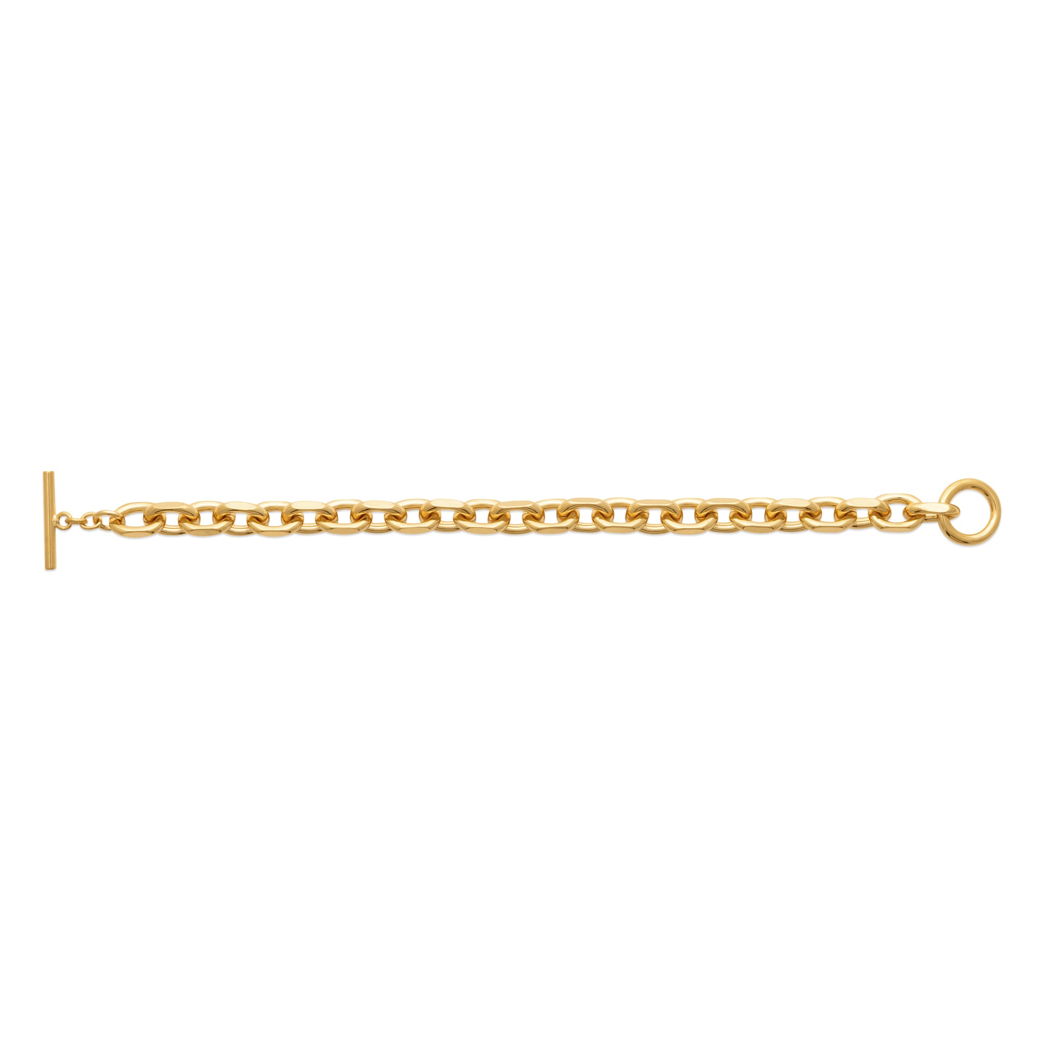 18ct Yellow Gold Plated Belcher Bracelet