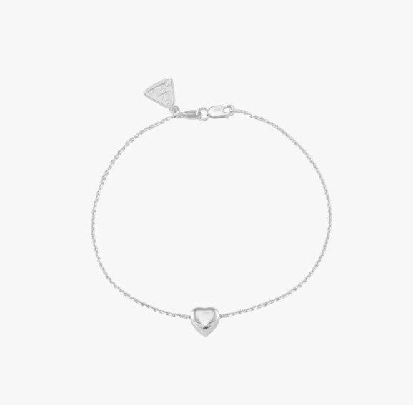 Vontreskow Sterling Silver Bubble Heart Bracelet