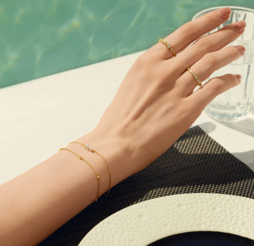 Ania Haie Starlit Drops CZ Bezel Bracelet