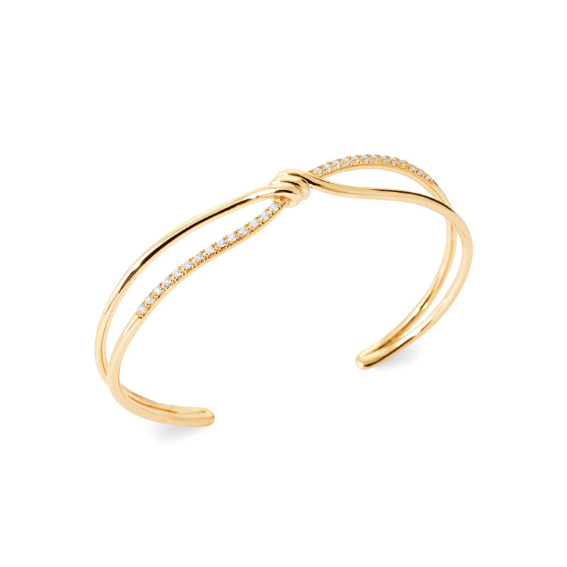 18ct Yellow Gold Plated Cuff Bangle