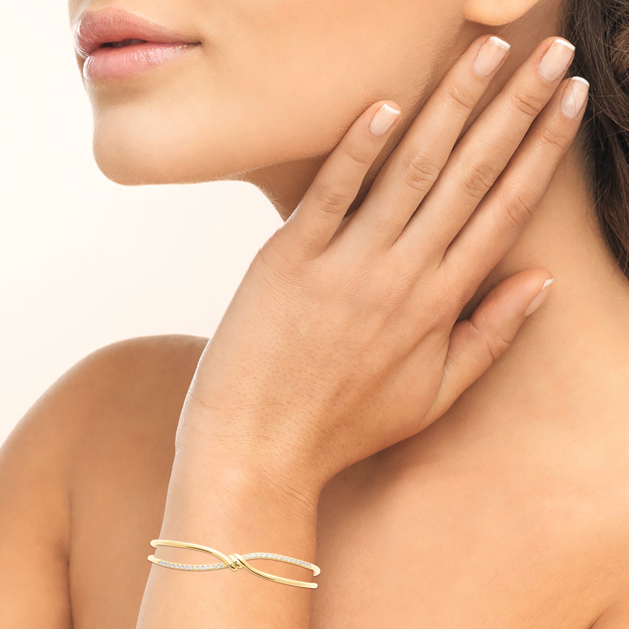 18ct Yellow Gold Plated Cuff Bangle