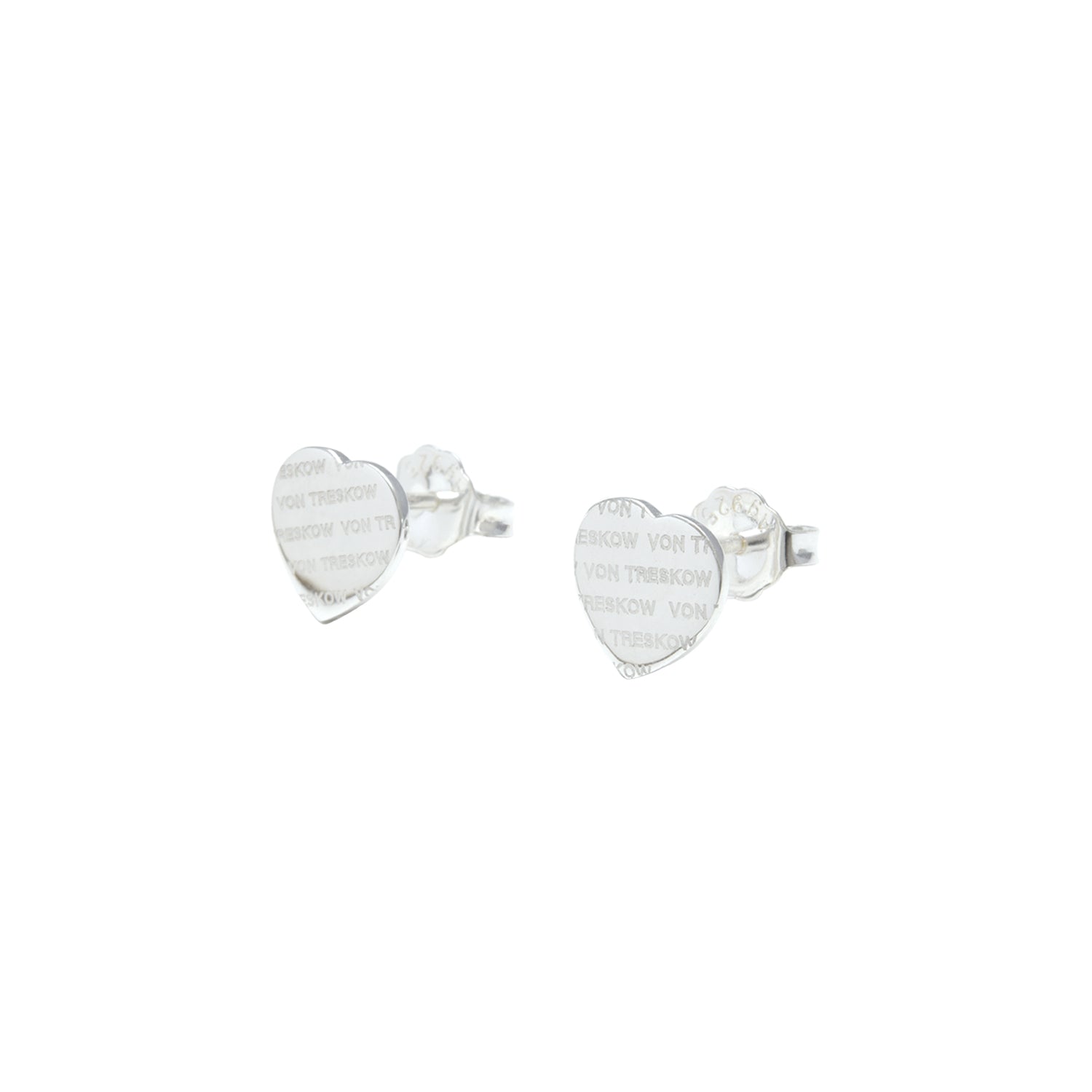 Von Treskow Sterling Silver Heart Studs
