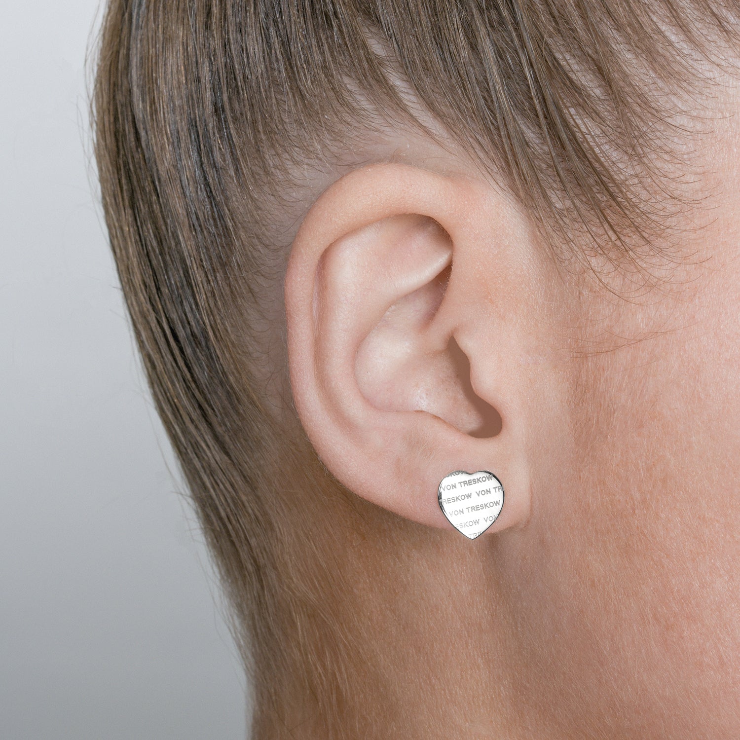 Von Treskow Sterling Silver Heart Studs