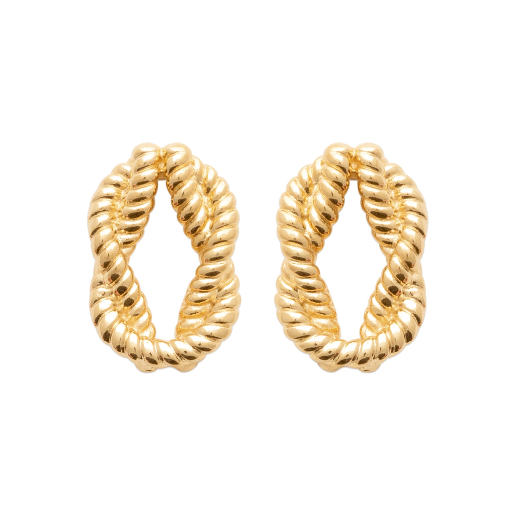 18ct Yellow Gold Plated Knot Stud Earrings
