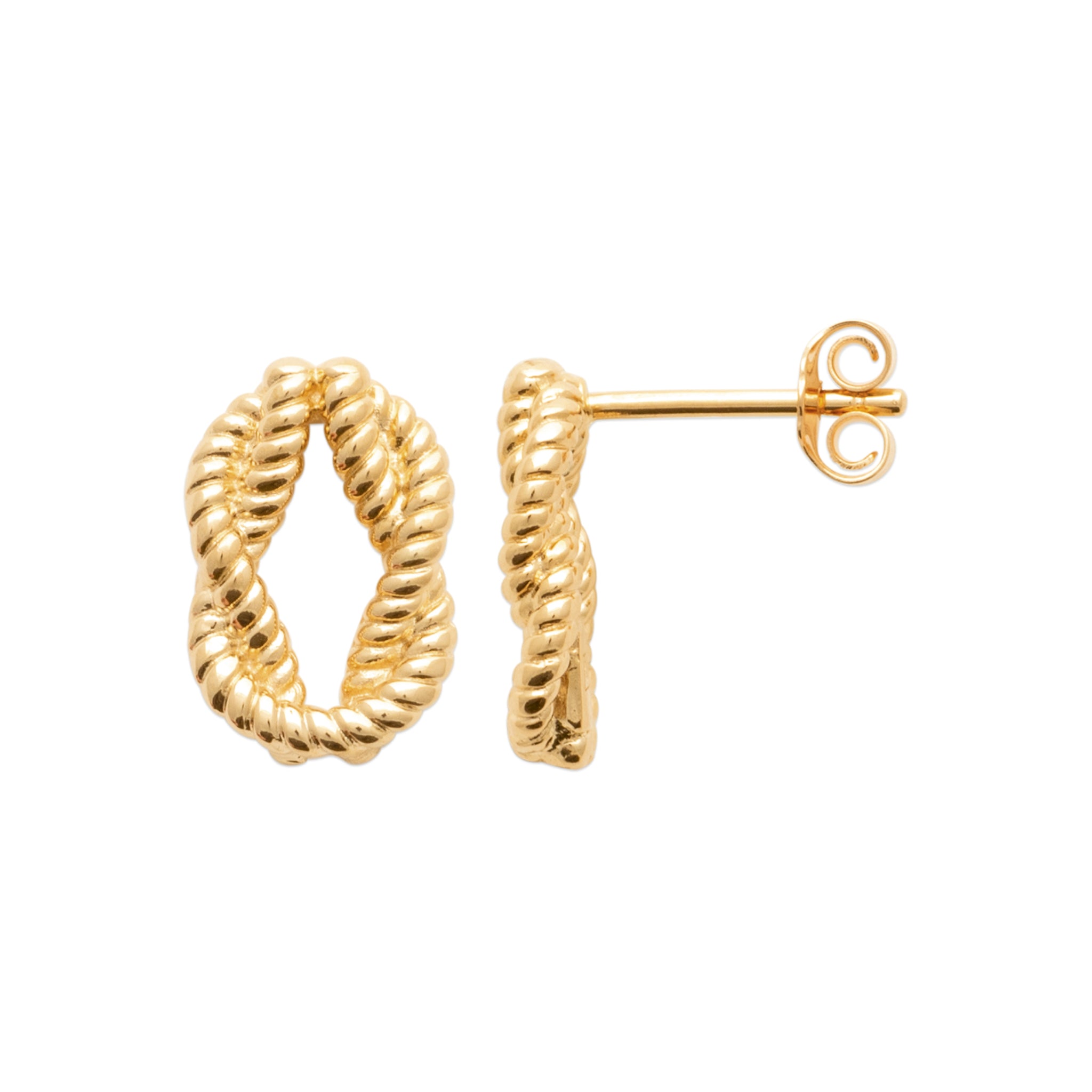 18ct Yellow Gold Plated Knot Stud Earrings