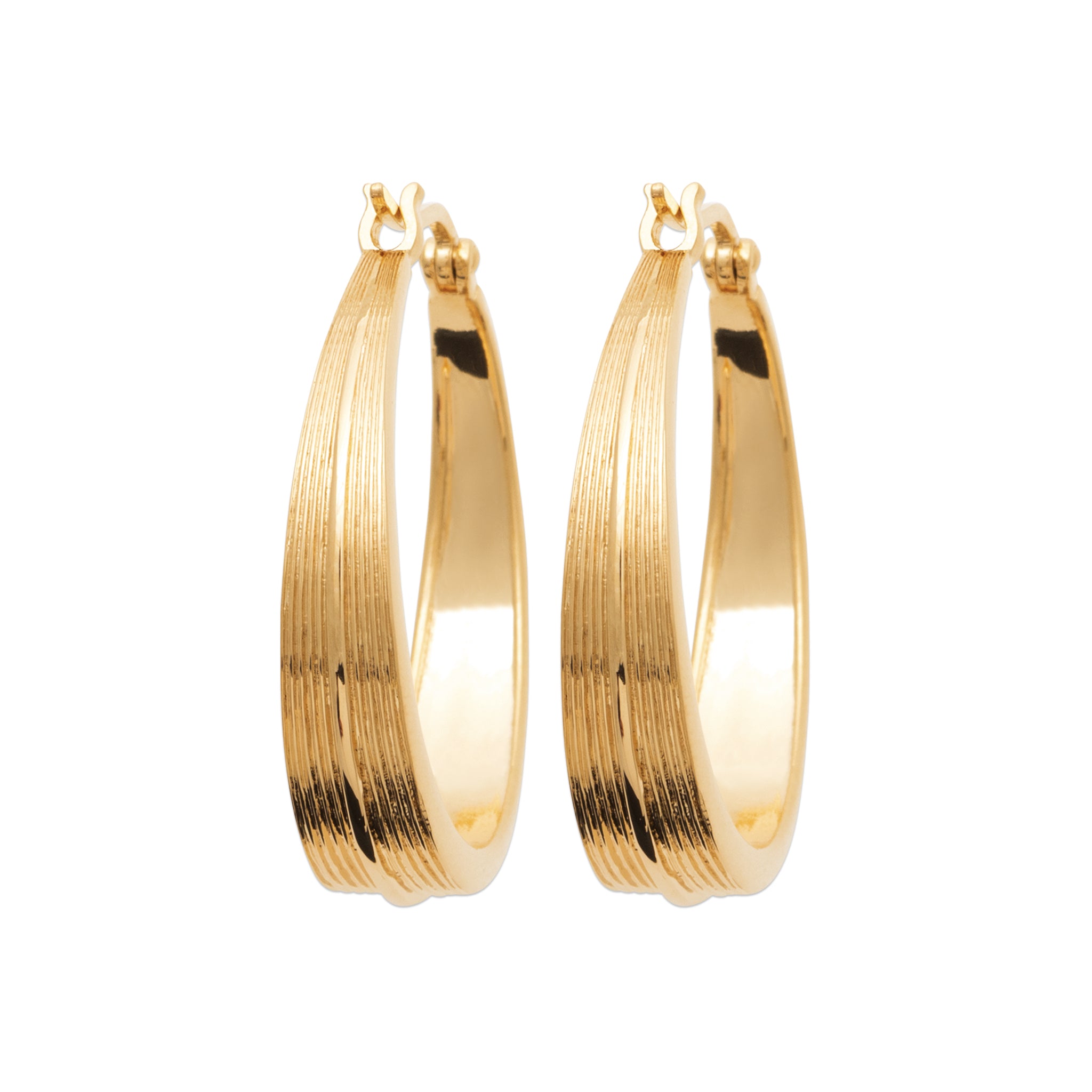 18ct Yellow Gold Plated Hoop Earrings