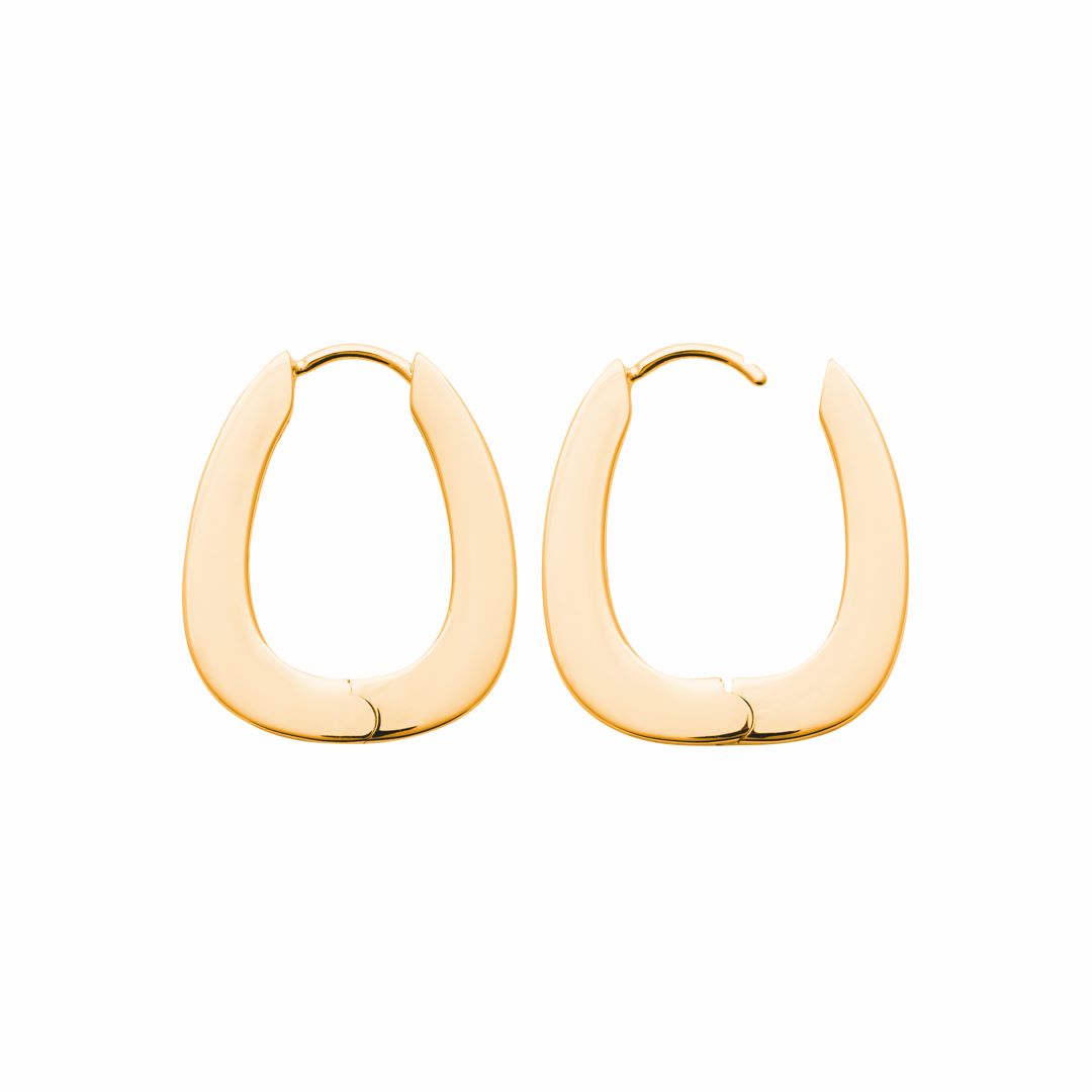 18ct Yellow Gold Plated Huggies