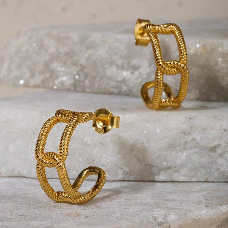 Yellow Gold Plated Earrings